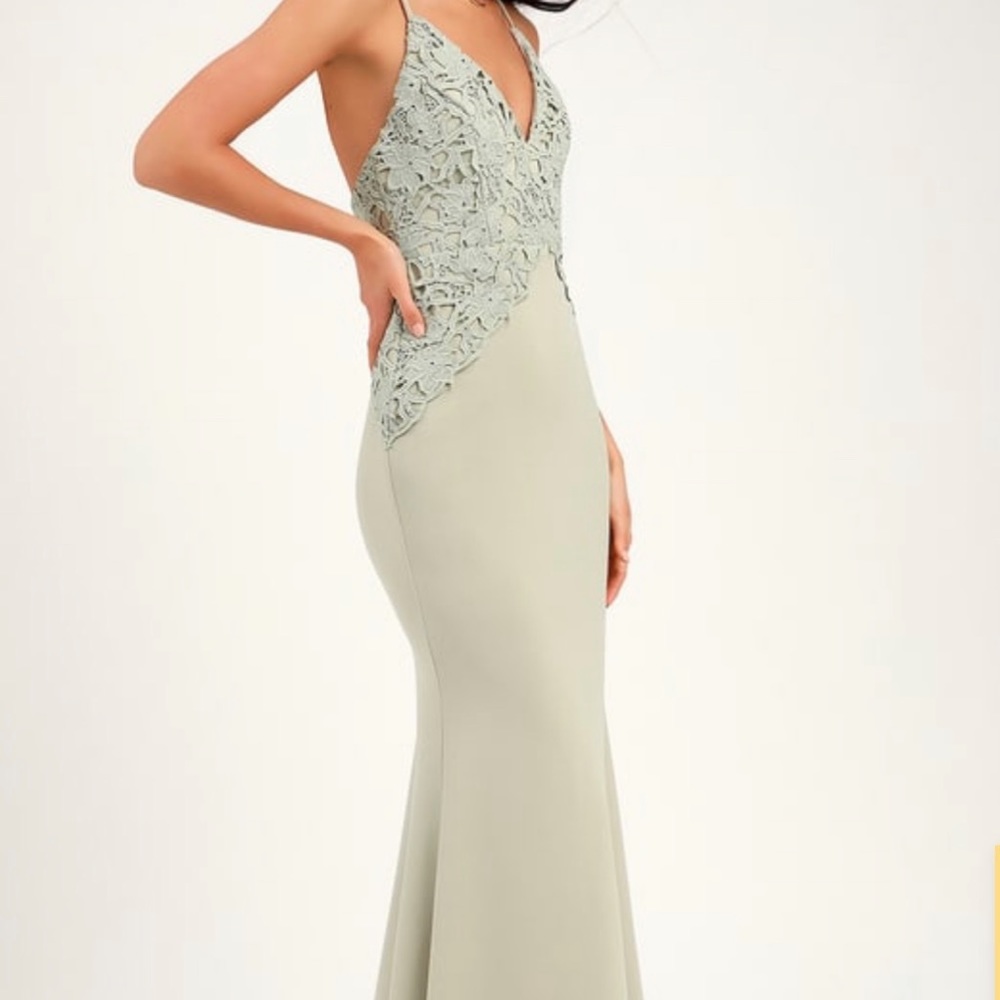 Lulus Sage green maxi dress, never worn